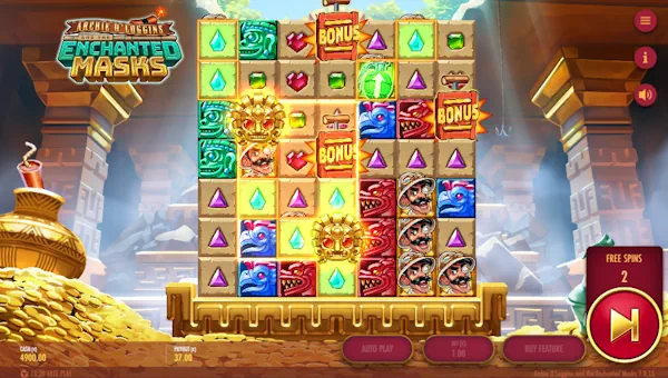 Archie O Loggins and the Enchanted Masks free spins