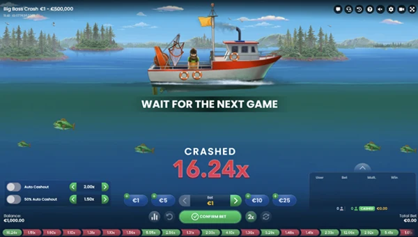 Big Bass Crash base game review