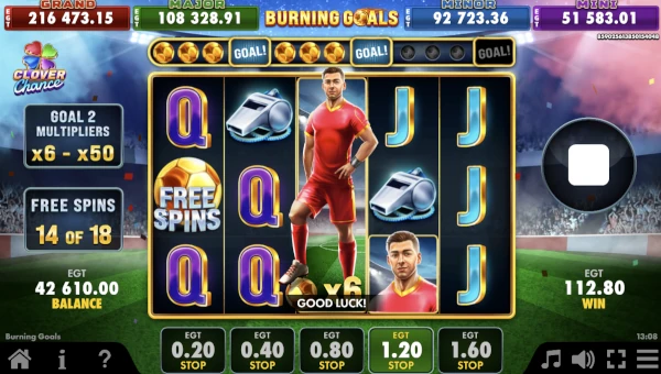 Burning Goals free spins