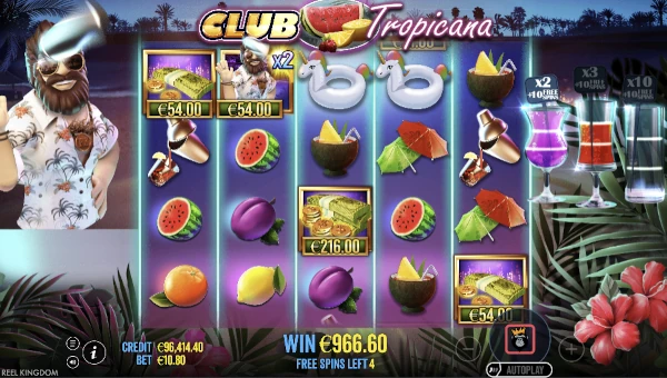 Club Tropicana free spins