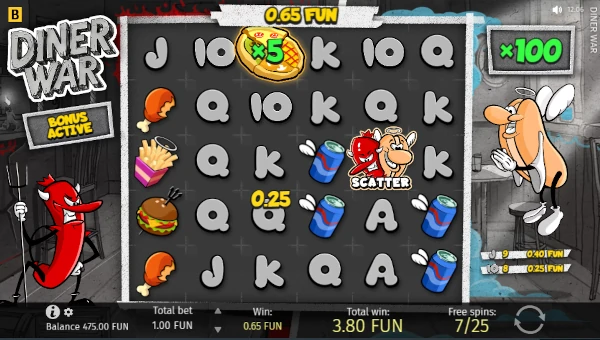Diner War free spins
