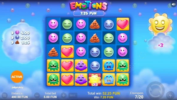 Emotions free spins