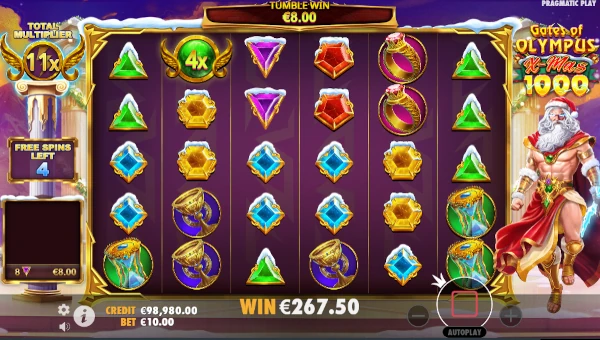 Gates of Olympus Xmas 1000 free spins