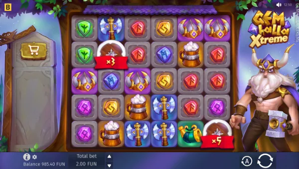 Gemhalla Xtreme base game review