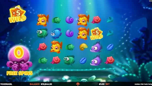 Golden Fish Tank Party free spins