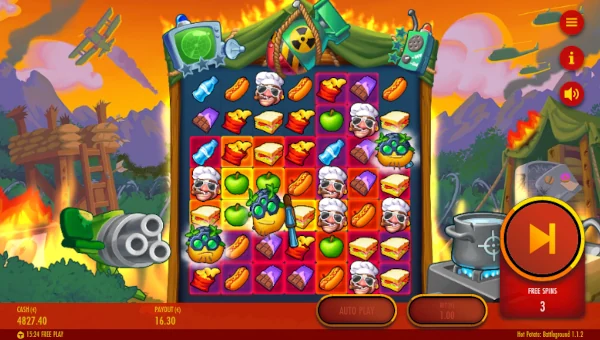 Hot Potato Battleground free spins