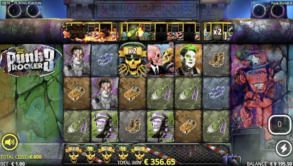 Punk Rocker 3 free spins