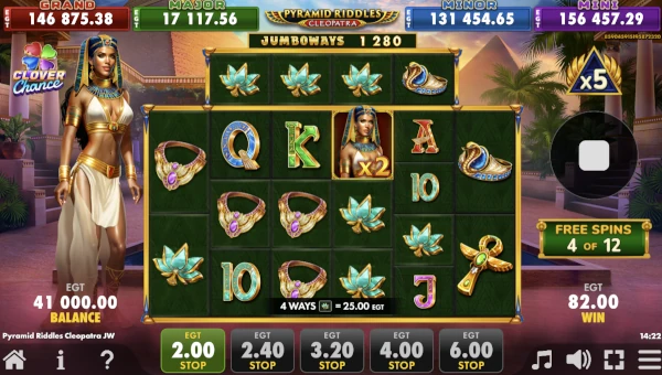Pyramid Riddles Cleopatra free spins