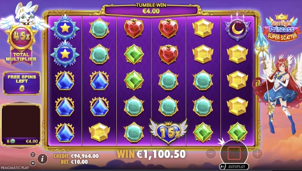 Starlight Princess Super Scatter free spins