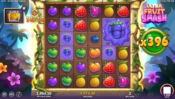 Ultra Fruit Smash free spins