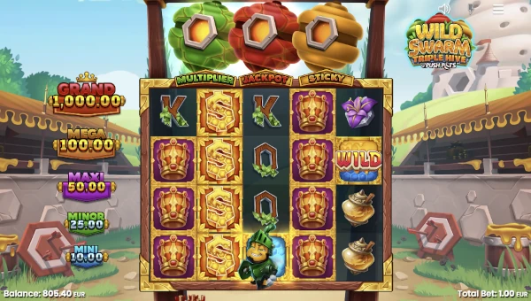 Wild Swarm Triple Hive free spins